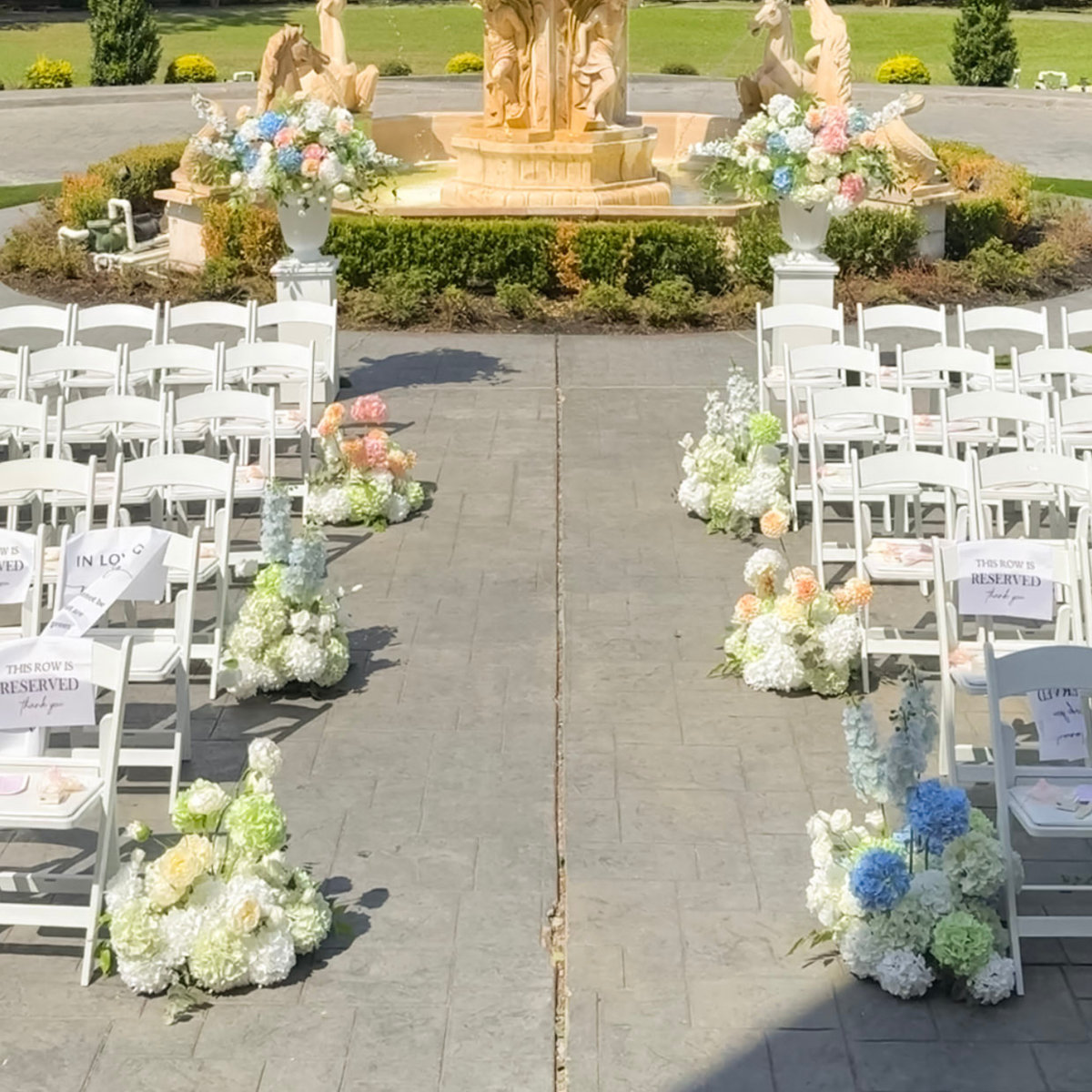 Elizabeth Aisle Flowers | Set of 8